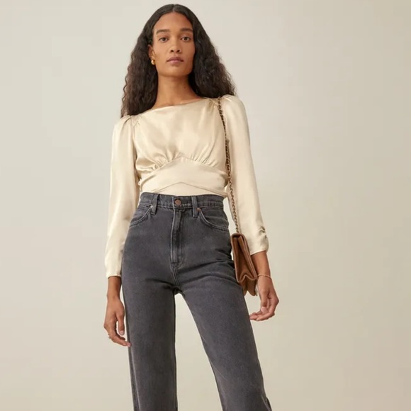 NWT reformation jason silk top - Picture 2 of 3